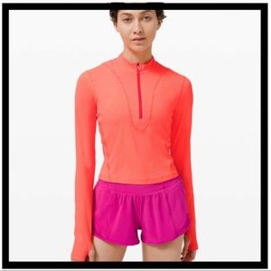 Lululemon gloss trim run 1/2 zip long sleeve